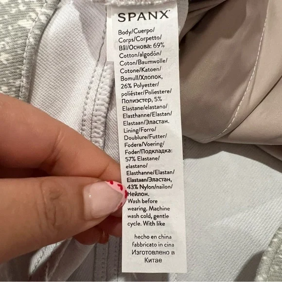 SPANX Ankle Jean-ish Leggings Speckled Grey Skinny Slimming - Picture 9 of 10